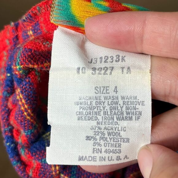 Vintage Peppermint Lane red plaid wool blend skirt‎ - Picture 7 of 7